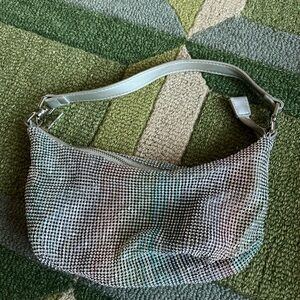 Silver Rhinestone Shoulder Bag